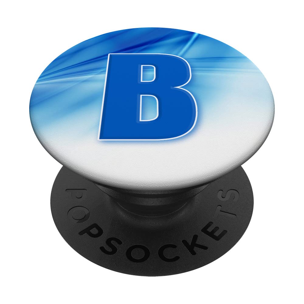 Monogram Initial Letter B Pop Socket Cobalt Blue Letter B PopSockets Swappable PopGrip