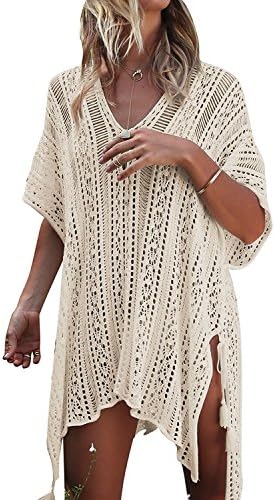 Engmoo Women’s Swimsuit Bathing Suit Cover up Beach Crochet Dress Swimwear