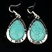 TS Inlaid Turquoise Teardrop Shaped Earrings