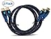AURUM CABLES 35ft HDMI Cable 4K@60Hz Ultra HD, High Speed with Ethernet 2 Pack HDMI Cable Braided Nylon & Gold Connectors, ARC, CL3 Rated - Compatible with TV, PC, Monitor, Laptops, PS3, PS5, PS4