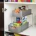 Seville Classics 2-Tier Pull-Out Sliding Drawer Kitchen Counter Organizer, Satin Pewter