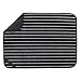 S&T INC. Absorbent, Reversible XL Microfiber Dish Drying Mat for Kitchen, 18 Inch x 24 Inch, Black and White Stripe