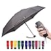 Ke.movan Travel Compact Umbrella Small Mini Umbrella for Backpack, Purse, Pocket - Fits Adults & Kids(Grey)