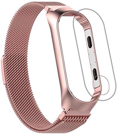 For Xiaomi Mi Band 3 -Diadia Milanese Magnetic Stainless Steel Watch Band Strap + Film For XiaoMi Mi Band 3