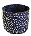 Large Eco-Friendly Canvas Toy Storage Baskets Storage Bins Nursery Bins with Handles (Navy Blue) by Cobei Homegoods