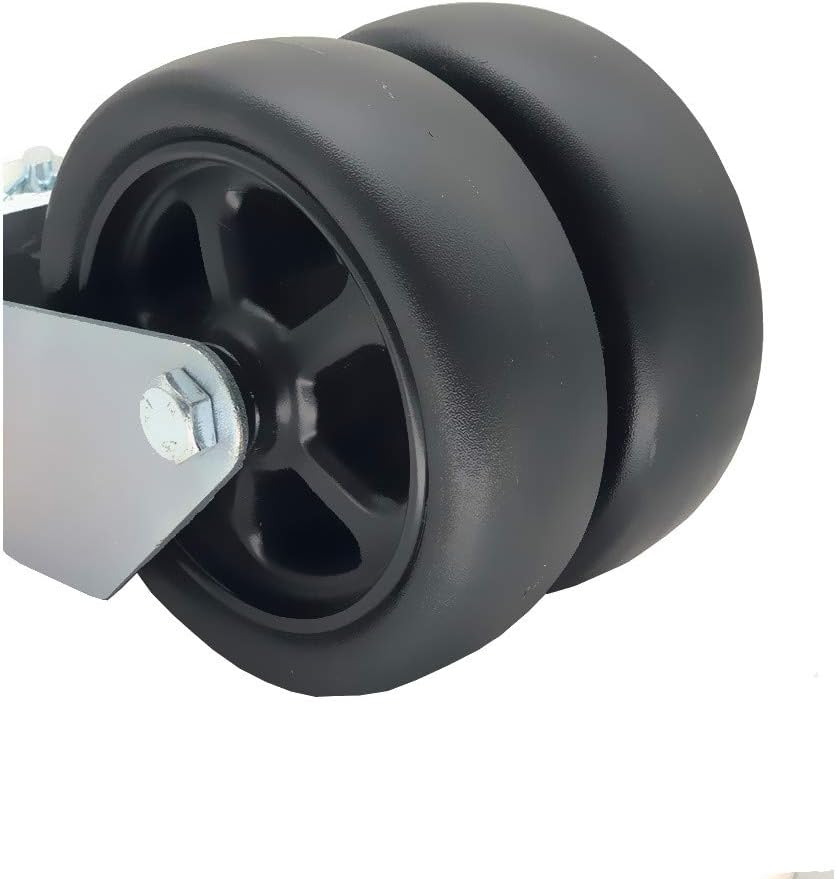 NBJINGYI 6" 1200lbs Dual Trailer Swirl Jack Caster Wheel with Pin fits Any Jack Better Soft Ground Roll: Automotive