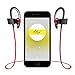 Bluetooth Headphones, Sunmy Wireless Headphones Bluetooth 4.1 Earbud Headphones Noise Cancelling Earbuds Sports Sweatproof Headphones Built-in Mic Red