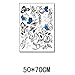 Blue Butterflies and Hanging Vines Wall Sticker Decal Size: 30inchx10inch (HxW)