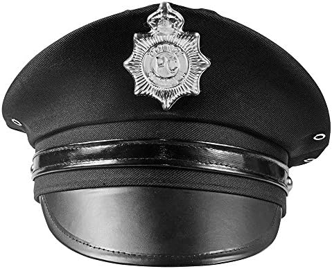 Police Hat - Cop Hat - Black Captain 