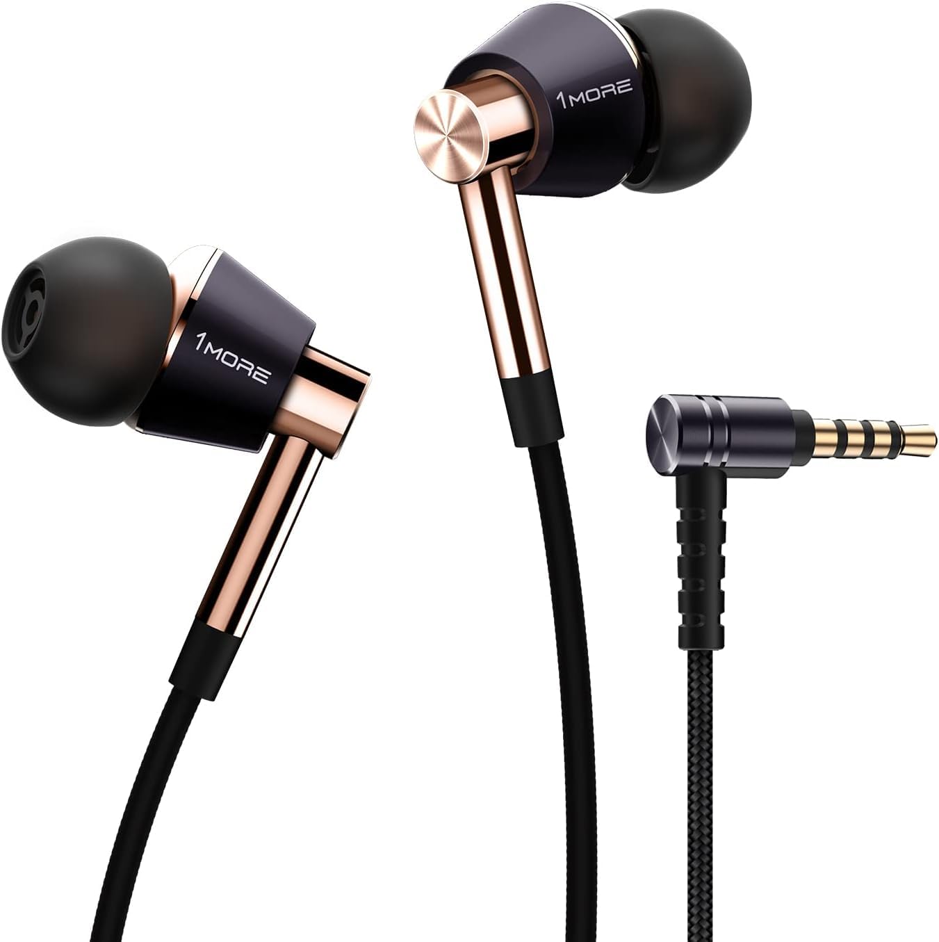 Photo 1 of 1MORE Triple Driver In-Ear Earphones Hi-Res Headphones with High Resolution, Bass Driven Sound, MEMS Mic, In-Line Remote, High Fidelity for Smartphones/PC/Tablet - Gold