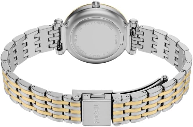 Relógio analógico de quartzo feminino com bracelete em aço inoxidável ES5450SET