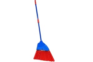Xifando Kids Broom-Housekeeping Cleaning Tool for Kids Pretend Playing,Retractable Small Broom for Littler Helper(Blue+Red)