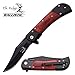 Re Personalized Free Engraving Quality Elk Ridge Knife with Wood Handle (ER-A009BW)