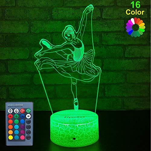 FlyonSea Kids Ballet Gifts,Ballet Girls Light Ballet Dancer 16 Color Changing Nightlight with Touch  - //coolthings.us