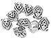 Souarts Antique Silver Color Lion Head Shape Spacer Beads Fits European Charm Bracelet Pack of 20pcs