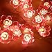 HuTools Cherry Blossom Flower String Lights Fairy Pink Dorm Lights 10ft 30 LEDs Battery Powered Decoration Lights for Curtain, Wedding,Birthday Party, Girl's Bedroom