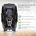 Pyle 1000 Watt, 12″ Bluetooth PA Speaker – Indoor / Outdoor Portable Sound System with (2) UHF Wireless Microphones, Rechargeable Battery, Audio Recording, USB/SD Readers, FM Radio (PPHP1235WMU)thumb 4