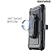 COVRWARE Iron Tank case for LG K7 / Tribute 5 / Escape 3 / Treasure, Built-in Screen Protector Heavy Duty Full-Body Rugged Holster Armor Brushed Metal Texture Cover Belt Clip Kickstand, Black