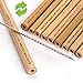 Bamboo Straws with Bag and Cleaning Brush - Pack of 10 Biodegradable Straws - Environment Friendly Reusable Drinking Straws - Save the Ocean