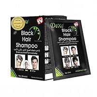 MQUPIN Natural Ingredients Instant Black Hair Dye Shampoo Semi-Permanent Black Hair Color 5/10 Packs (10Pack Black)