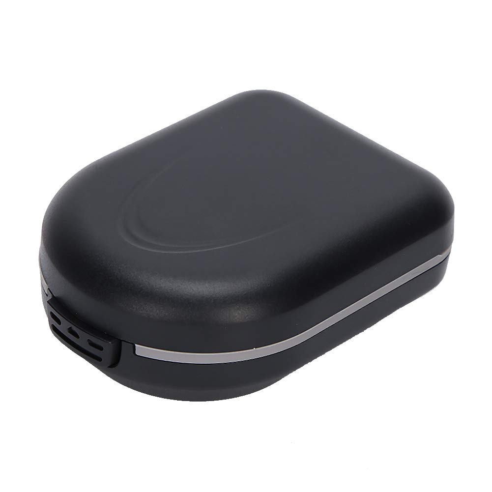 Semiter Summer Gift Waterproof Hearing Aid Storage Case, Black Drop Resistance Case for Behind-the-Ear Hearing Aids