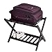 WELLAND Wood Collapsible Foldable Luggage Rack Holder with Shelf Suitcase Luggage Stands for Guest Room (Espresso)