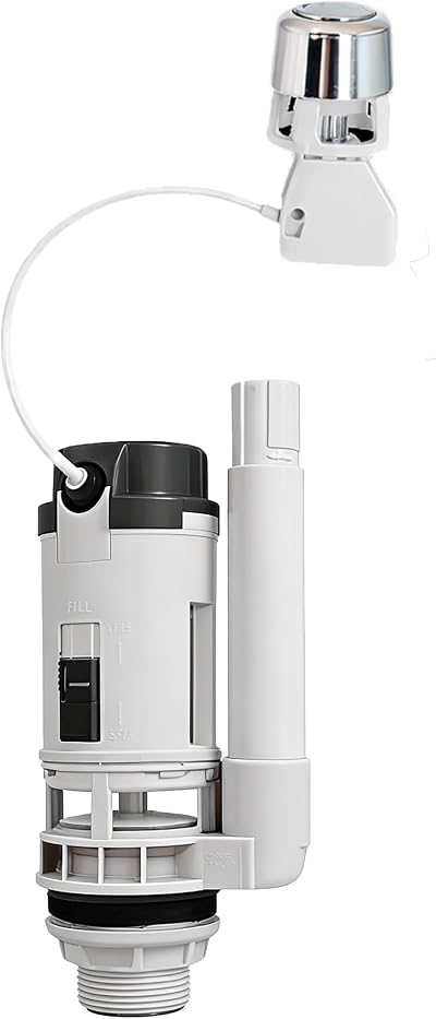 Fluidmaster PRO550UK Dual Flush Valve White Top Front Side Mount