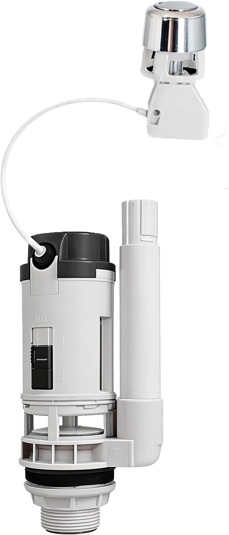 Fluidmaster PRO550UK Dual Flush Valve White Top Front Side Mount