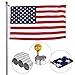 ZENY Sectional Flag Pole Kit American Flag & Ball Top Hardware Outdoor Garden Halyard Pole Inground Flagpole with 3x5 US Flag for Residential or Commercial(20FT)
