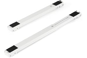 Exttlliy Heavy Duty Base Appliance Rollers Pair Upgrade Move Tools Adjustable Expandable for Washer and Dryer Steel Appliance Trolley Furniture Mover Sliders (White)