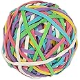 HARUBRO Rubber Band Ball,120gm(About 170 Bands per Ball),Assorted Colors Rubber Bands Elastics Bands for Home,Office