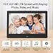 10.1 Inch Digital Photo Frame with HD LED Screen,Digital Picture Frame with 1080P Video, Music,Multi Slideshow Modes,Remote,Adjustable Brightness,Auto Rotate,Photo Deletion,Support USB/SD/MMC Cardthumb 1
