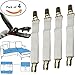 Pack of 4 Bed Sheet Straps Suspenders White Adjustable Mattress Cover Band Grippers Clips Fasteners Suspenders Heavy Duty