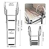 thumbnail image 2 of 3-Step Stainless Steel Pontoon Boat Ladder - Telescoping Rear Entry Ladder With Hand Rail 2 of 3