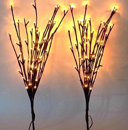 19' Willow Branch Shaped Bendable Indoor/Outdoor Decoration LED Fairy Lights ( Set Of 2)