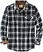 Legendary Whitetails Men's Standard Flannel Shirt Long Sleeve Button Down 100% Cotton, Birch Poseidon Plaid, X-Large