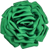 thumbnail image 2 of Flower Brooch, 3.94 Inch Large Big Rose Flower Brooches Satin Flower Brooch Pin Solid Color Flower Pins For Women Prom Wedding Clothes Dresses Accessories (Rose Red 2 of 14