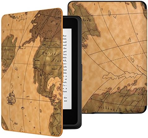 Atic Amazon Kindle Paperwhite専用スーパー軽量薄型ケース オートスリープ機能付き 12 13 マンガモデル適応 ブラウン お買得 15 16 マップ