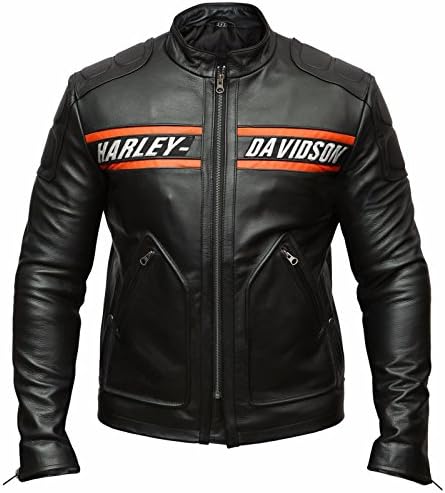 Bill Goldberg Harley Black Motorcycle Screamin Eagle Leather Jacket < BEST SELLER >