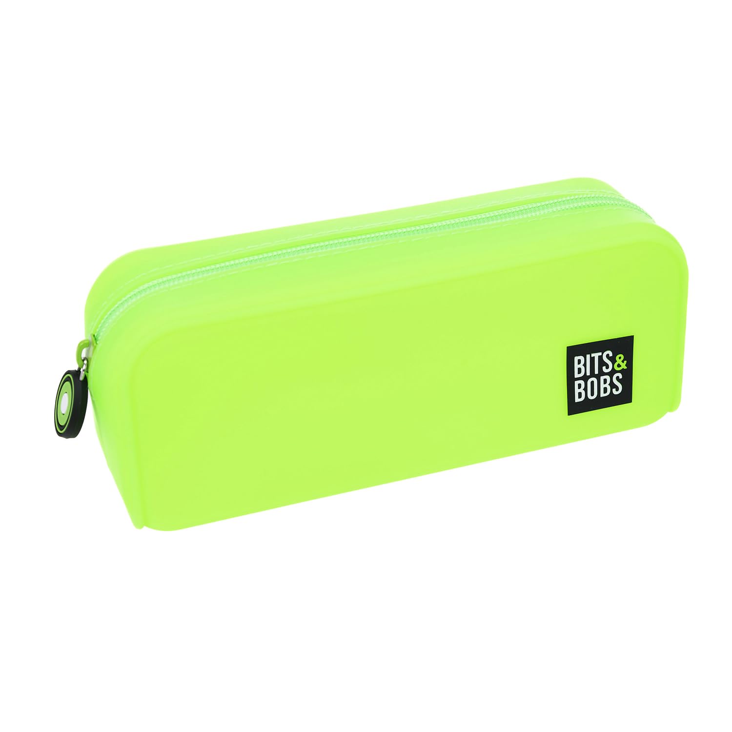 Grafoplás | Fluorescent Green Silicone Case | 20 x 7.5 x 7.5 cm | Soft Touch | Flexible | Water Resistant | Bits & Bobs Pop Up Design | Fluorescent Colours, Fluorescent Green, 20x7,5x7,5cm, School