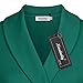 Ninedaily Womens Business Tops Lapel V Neck Slimming Long Sleeve Office Blouse Green