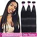 10A Brazilian Hair 3 Bundles Straight Human Hair 10 12 14 100% Unprocessed Brazilian Straight Virgin Hair Weave Bundles Extensions Natural Color