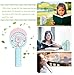 FIGROL Mini Misting Fan Outdoor Handheld Fan Portable USB Fan,with Battery Recharge and Metal Clip,3 Speeds Adjustable(Pink)