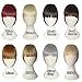 REECHO Fashion Full Length Synthetic 1 Piece Layered Clip in Hair Bangs Fringe Hairpieces Hair Extensions Color - White Blonde