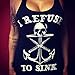 Lookatool® Women Boat Anchor Skull Printing Vest Sleeveless Blouse Tank Tops