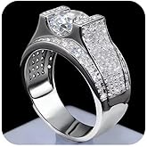 Shiny 925 Sterling Silver Plated Square Cut Engagement Ring's for Women's and Man Fashion Statement 5A Moissanite CZ Inlaid Zircon Ring Wedding Bands Promise Anniversary Men's Rings 9#