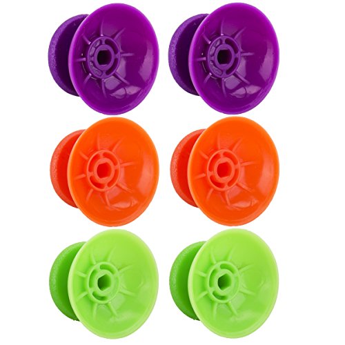 YoRHaÂ 3 xÂ PairÂ ReplacementÂ OriginalÂ MaterialÂ ThumbstickÂ AnalogÂ ButtonsÂ CustomÂ ColourfulÂ forÂ DualShockÂ 4Â PS4/Slim/PROÂ ControllerÂ SpareÂ PartsÂ AccessoriesÂ ModdedÂ (Green+Orange+Purple)