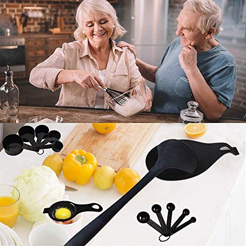 Kitchen Utensil Set, 35pcs Silicone Cooking Utensils with Holder for Non Stick Pan Cookware, Heat Resistant Kitchen Tools Turner Spatula Spoon Whisk Tong Oil Brush Measuring Cups, BPA Free