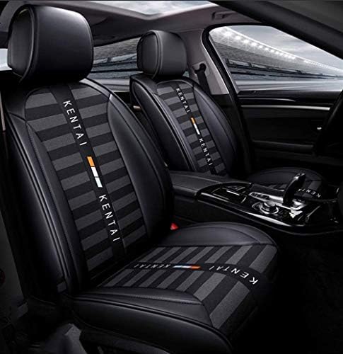 Car Seat Cover Four Seasons Cushion - Compatible Airbag Seat Cover Waterproof Front And Rear 5 Seat Full Set Of Universal Leather (Color : C)
