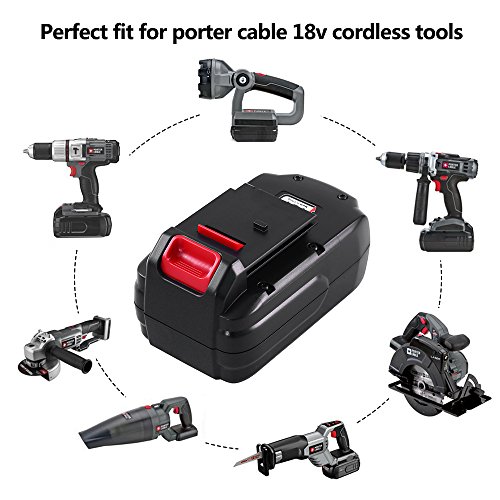2Pack 18V 3.6Ah Replacement Battery for Porter Cable PC18B PCC489N PCMVC PCXMVC Cordless Tools